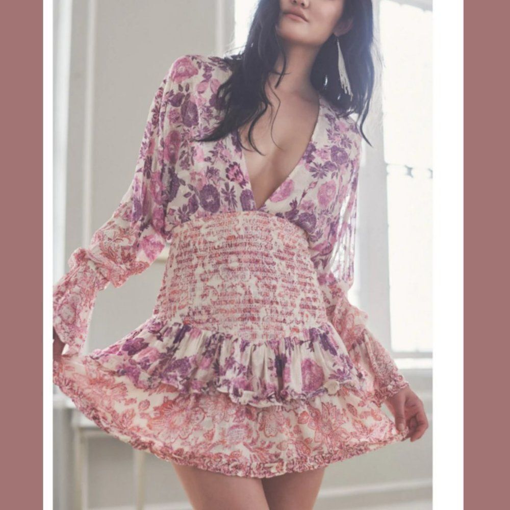 Hemant & Nandita Suki Ruffled Short Dress Large - Picture 1 of 14